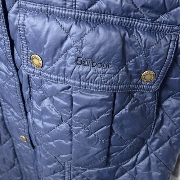Barbour Navy Quilted Women's Jacket Parka 8 - Picture 11 of 13